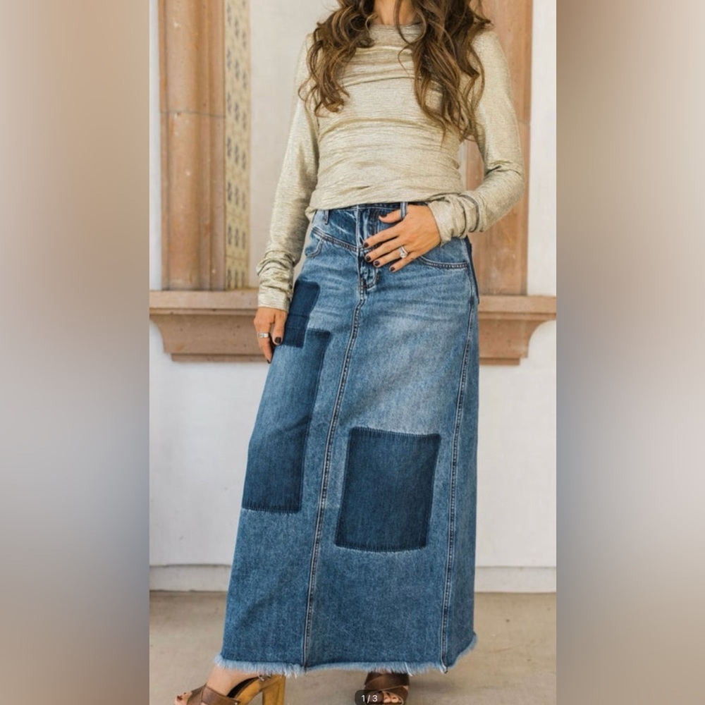 Rodeo Quincy Jazmine Denim Skirt size XL